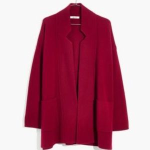Madewell Spencer sweater coat red XS